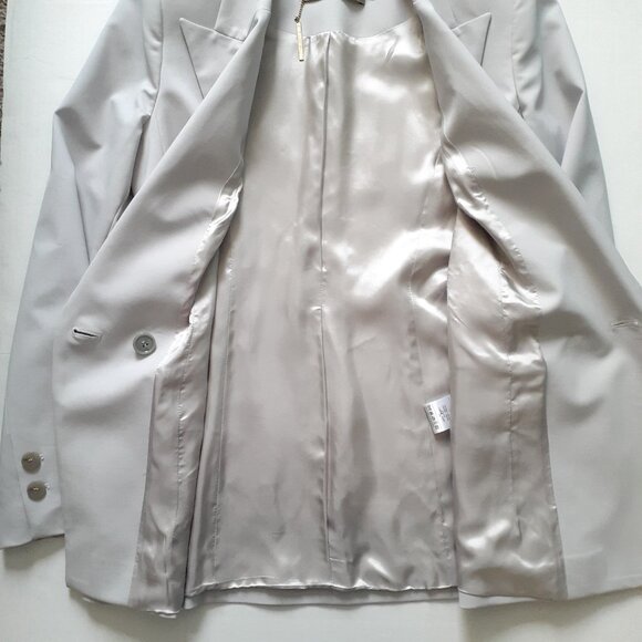 Simona Corsellini Wool Two-Button Blazer Gray Size 40/Size 4 - Picture 9 of 14